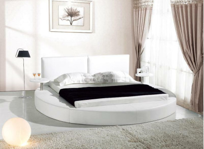 Rundes Bett Moderne Design Luxus Polster Rund Betten Textil Stoff